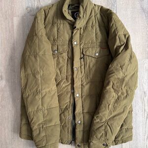 Volcom Men's Khaki Quilted Puffer Jacket